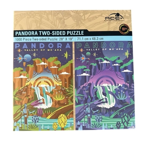 Disney Pandora 2-Sided Puzzle | 1000 piece Puzzle | Valley of Mo’ara | NIB New - Picture 1 of 6